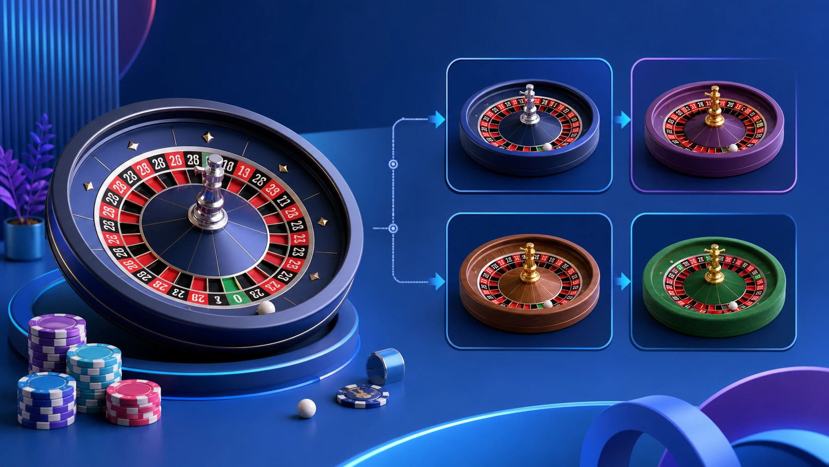 Roulette wheel ও variant—Fancywin পোস্টের ব্যাখ্যামূলক ইলাস্ট্রেশন