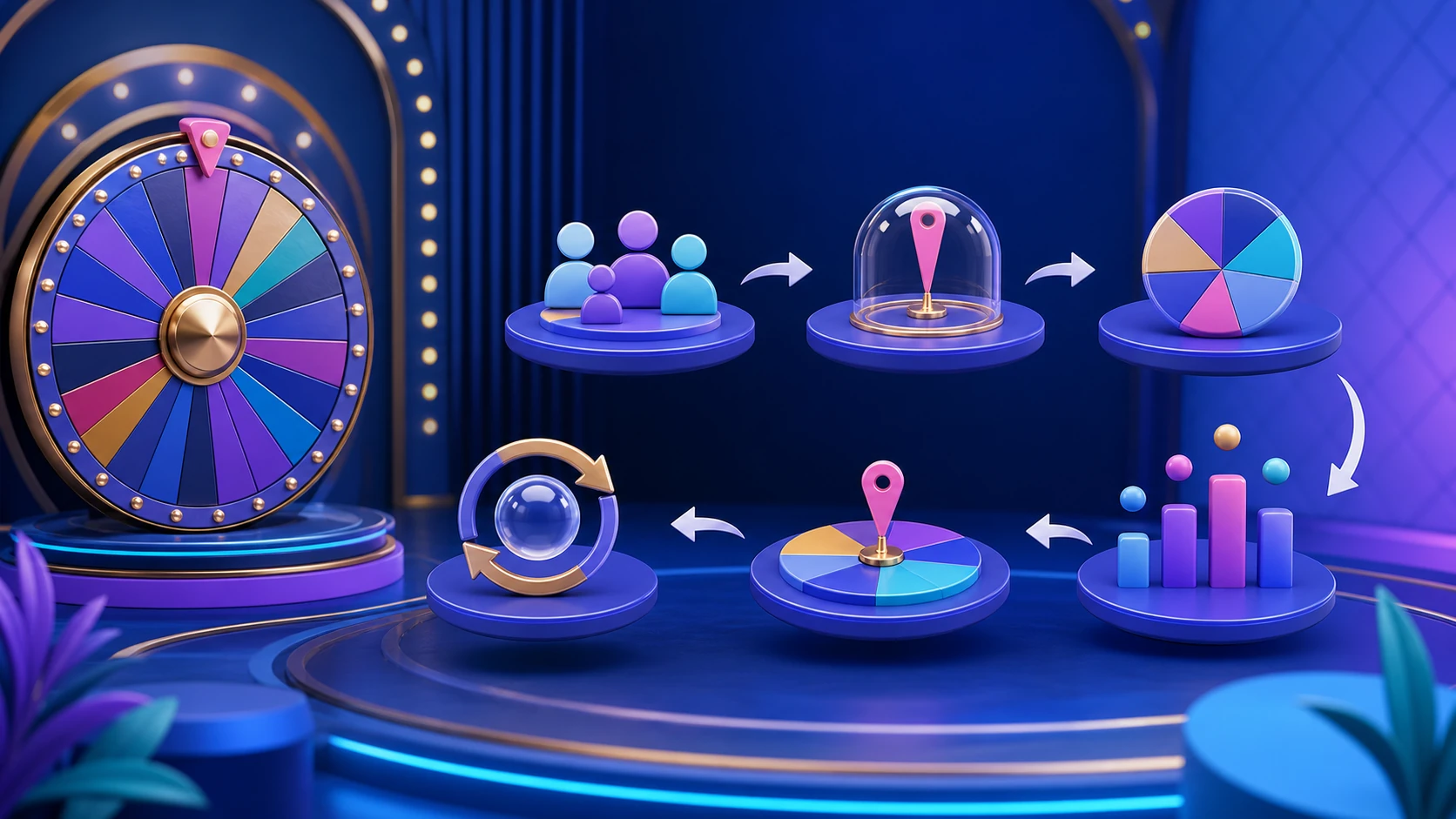 Round flow—Fancywin পোস্টের ব্যাখ্যামূলক ইলাস্ট্রেশন