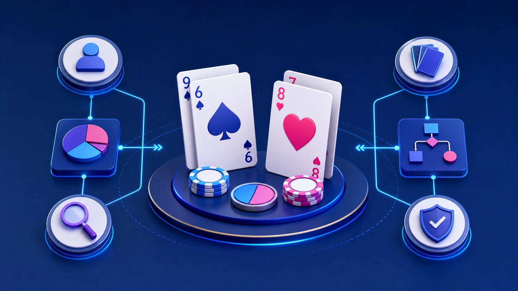 Baccarat-এর মূল ধারণা—Fancywin পোস্টের ব্যাখ্যামূলক ইলাস্ট্রেশন